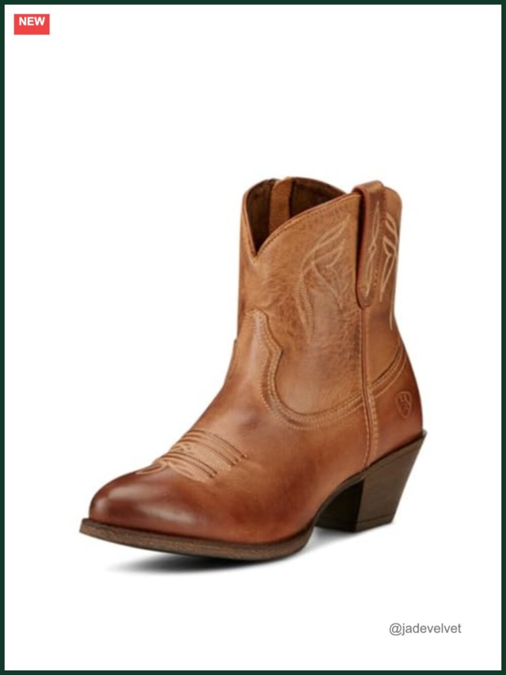 Western Mid-Calf Boots Full-Grain Leather 4LR Technology Oil Slip Resistant